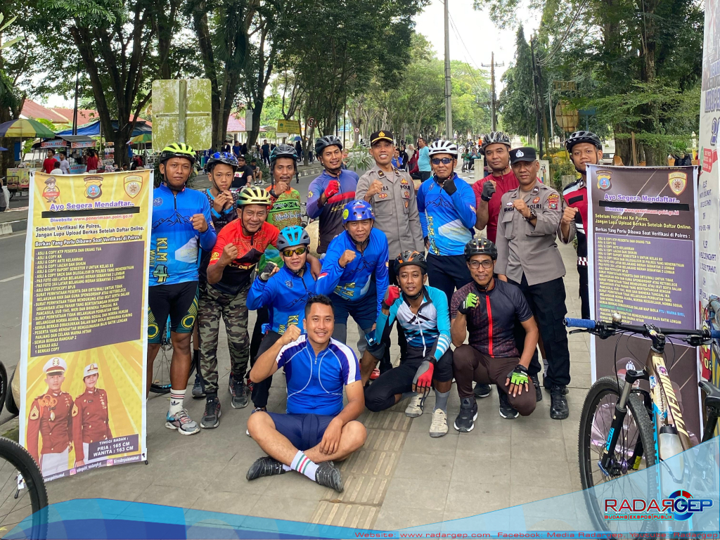 Polres Langkat Gelar Patroli Sepeda Car Free Day